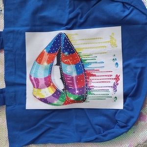 Reusable rhinestone totes (Taste The Rainbow 🌈)